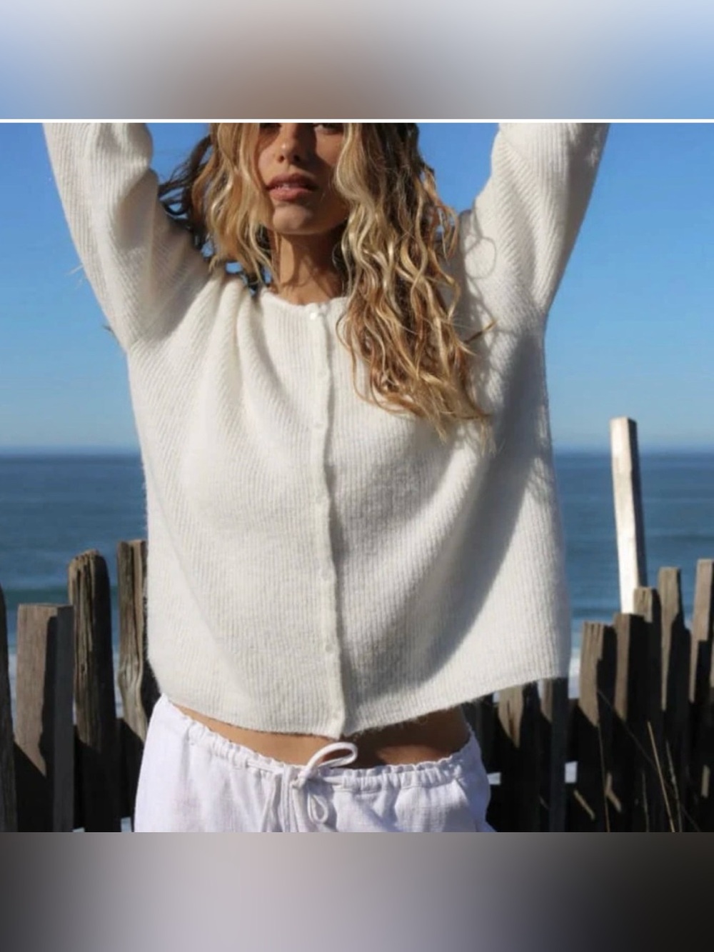 NWT Rumored Newport Women's White Sweater Size S